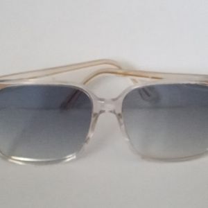 Vintage Mod Black/Clear Elegance Sunglasses NOS Italy